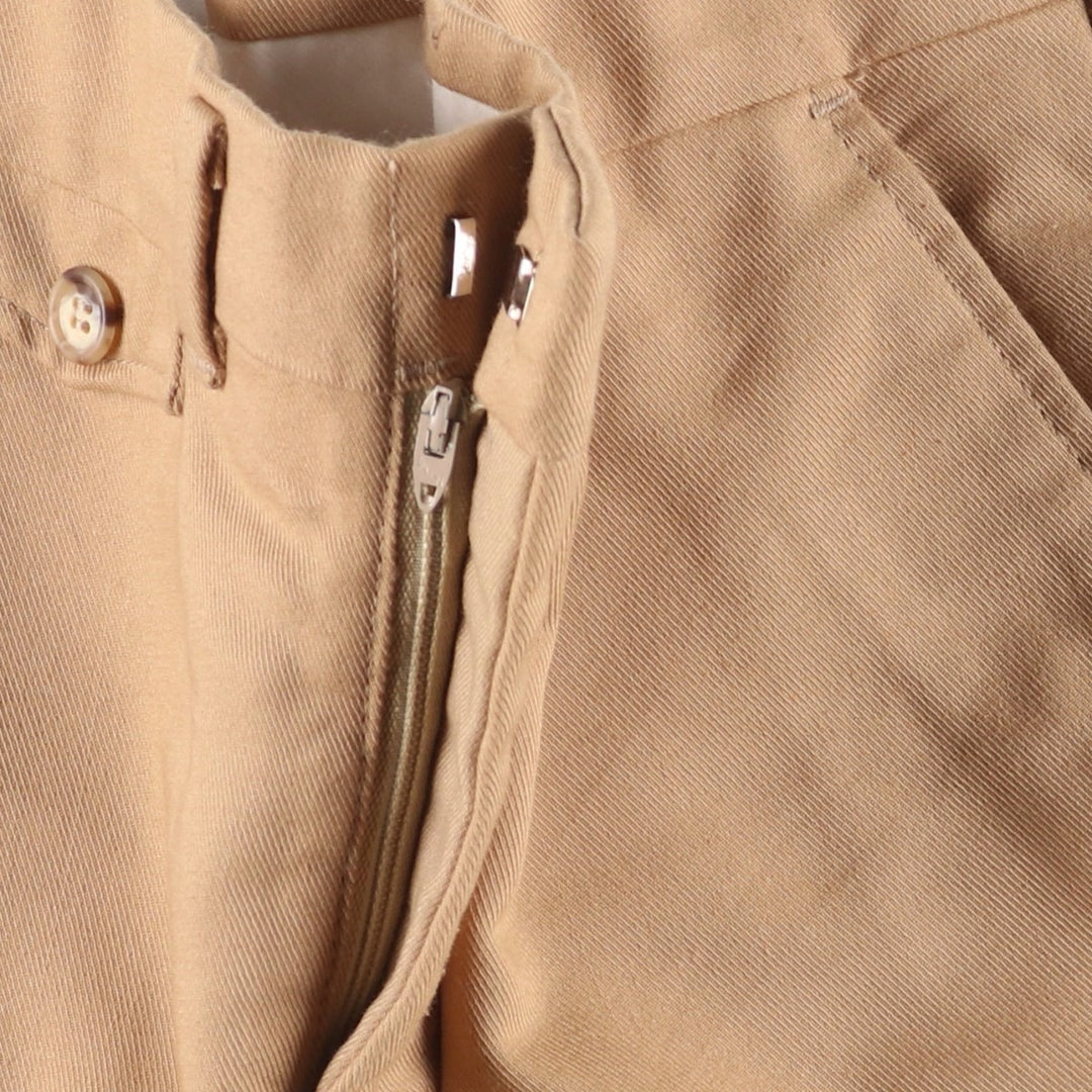 HARRIS CASUALS Two-pleat Slacks, Made in USA, Men's, Size W34, Vintage unclear Beige type Vintage Second Hand