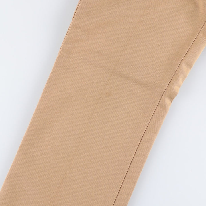 HARRIS CASUALS Two-pleat Slacks, Made in USA, Men's, Size W34, Vintage unclear Beige type Vintage Second Hand