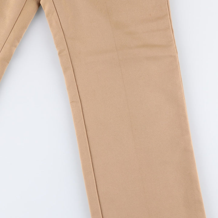 HARRIS CASUALS Two-pleat Slacks, Made in USA, Men's, Size W34, Vintage unclear Beige type Vintage Second Hand