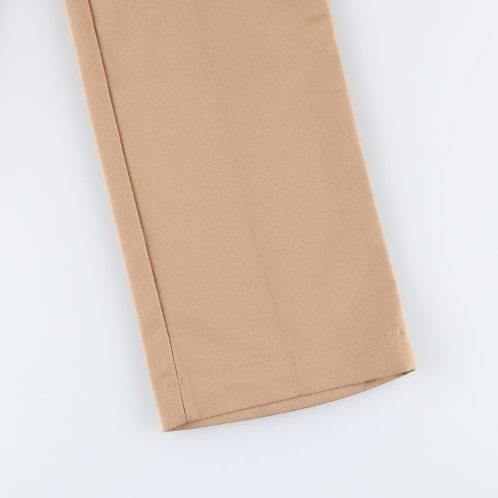 HARRIS CASUALS Two-pleat Slacks, Made in USA, Men's, Size W34, Vintage unclear Beige type Vintage Second Hand