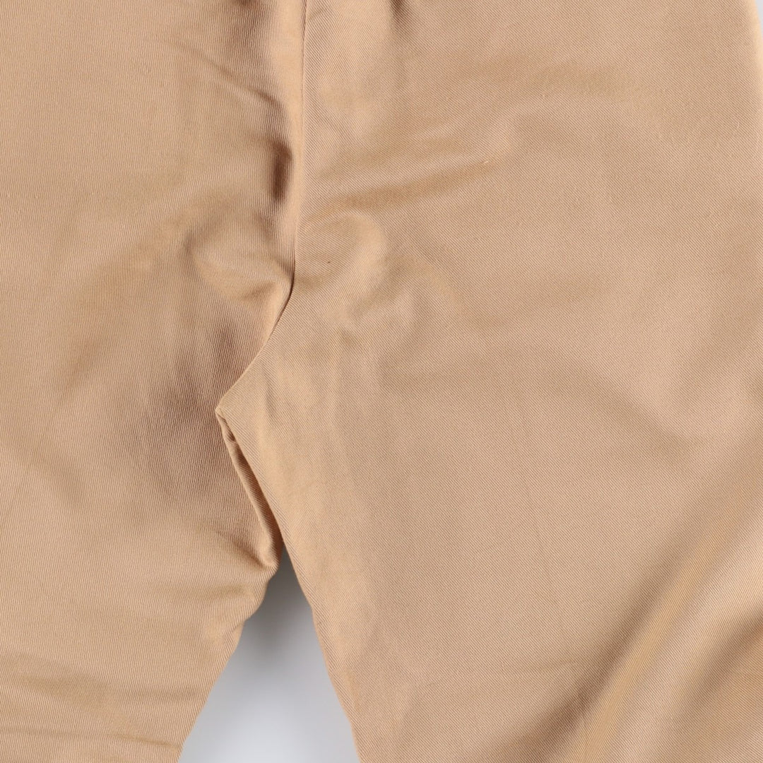 HARRIS CASUALS Two-pleat Slacks, Made in USA, Men's, Size W34, Vintage unclear Beige type Vintage Second Hand