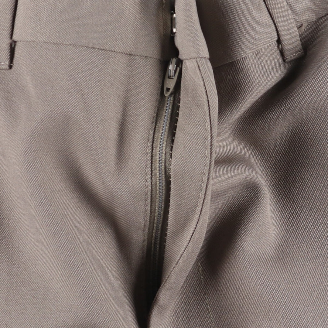 70s~80'S Vintage slacks for men, size W34 unclear gray type Vintage Second Hand