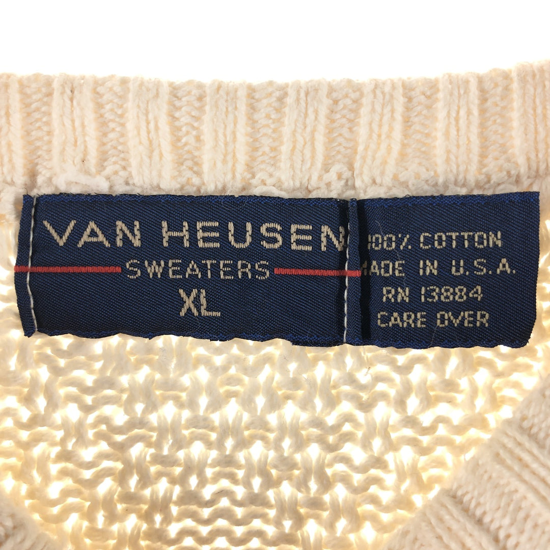 Van Heusen Cotton Knit Sweater Made in USA Men's XL /eaa468803