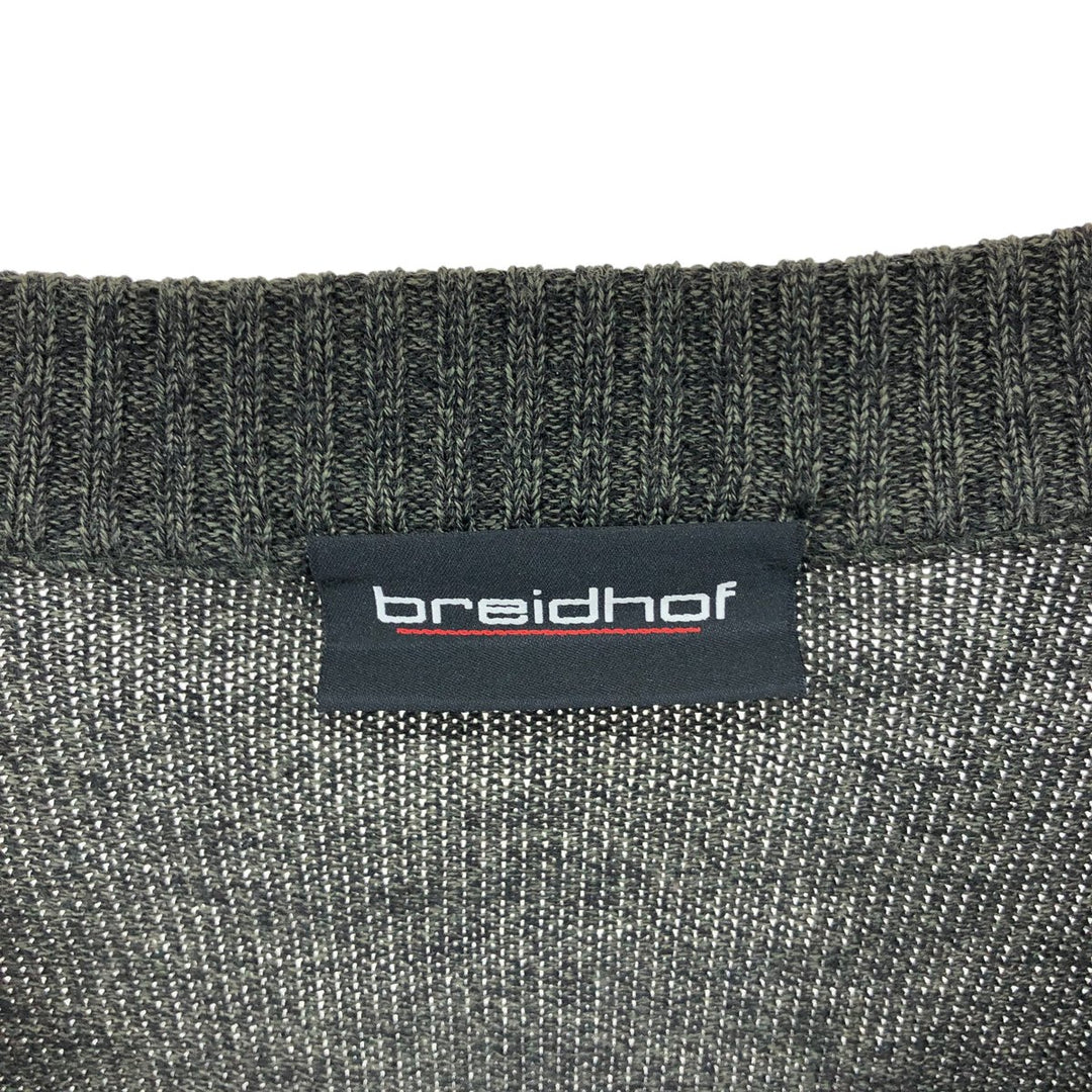 breidhof all-over print wool knit cardigan, men's size L /eaa468900