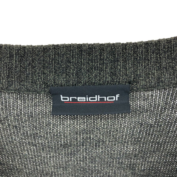 breidhof all-over print wool knit cardigan, men's size L /eaa468900