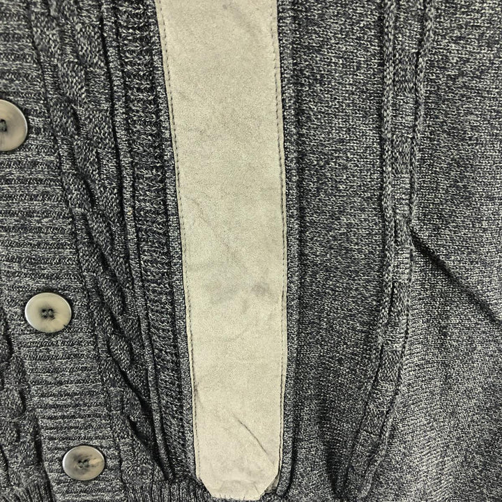 breidhof all-over print wool knit cardigan, men's size L /eaa468900