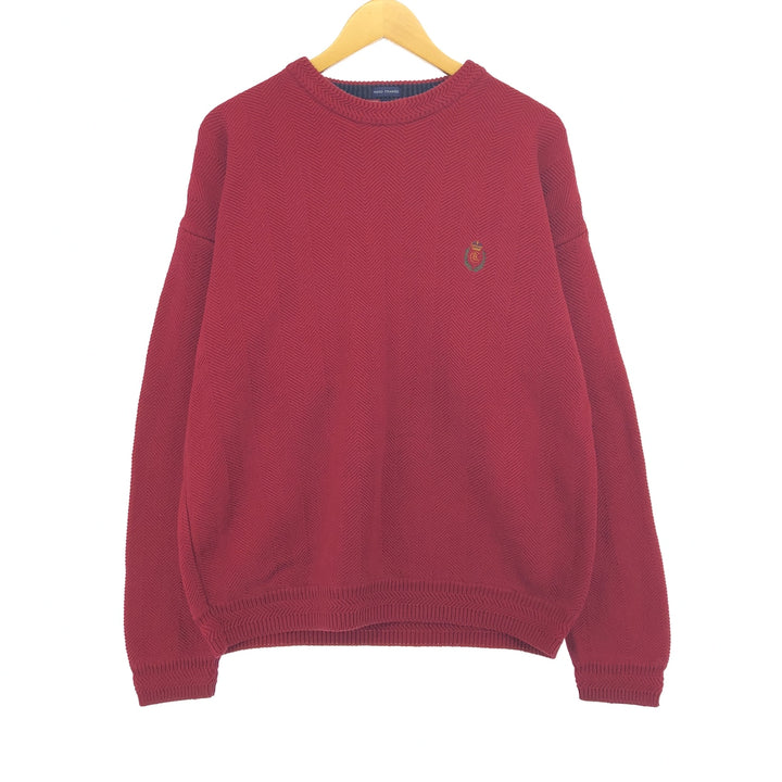 90'S Ralph Lauren CHAPS Herringbone Cotton Knit Sweater Men's XL Vintage /eaa468926