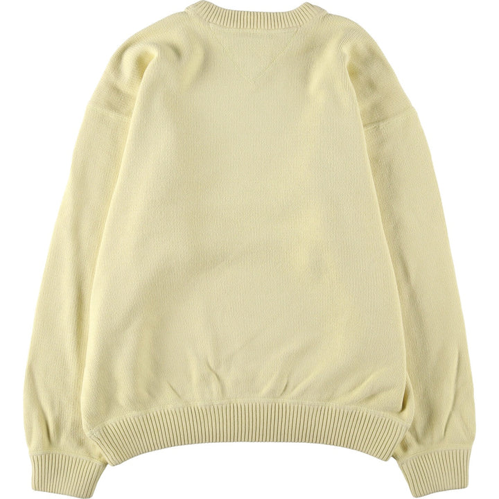 90s~ Tommy Hilfiger Cotton Knit Sweater Men's XXL Vintage cotton unbleached Vintage Second Hand