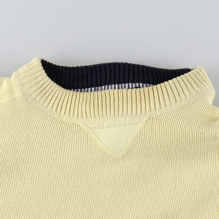 90s~ Tommy Hilfiger Cotton Knit Sweater Men's XXL Vintage cotton unbleached Vintage Second Hand