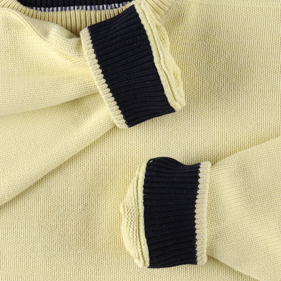 90s~ Tommy Hilfiger Cotton Knit Sweater Men's XXL Vintage cotton unbleached Vintage Second Hand