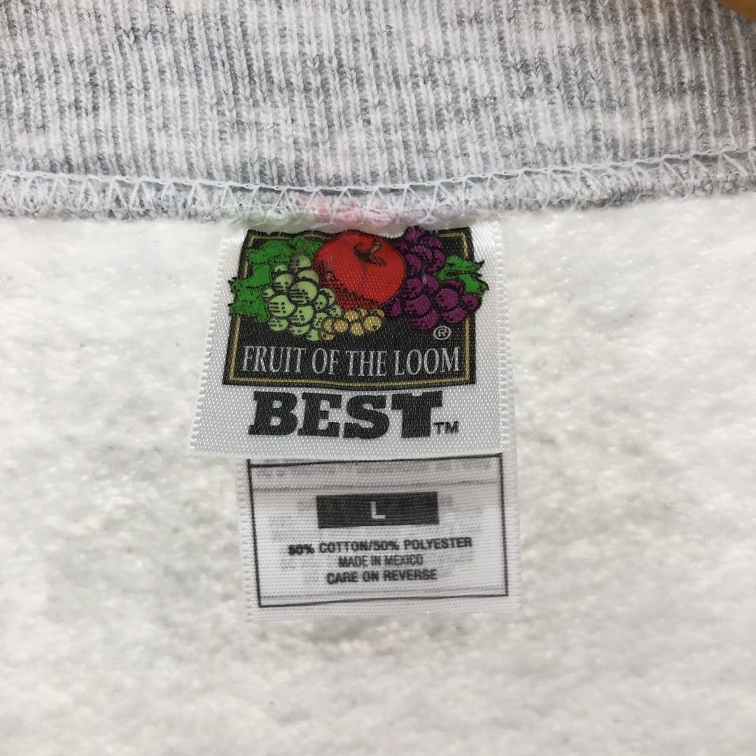 90s-00'S Fruit of the Loom Kiefer Built Trailers Advertising Sweatshirt, Men's Size L cotton gray type Vintage Second Hand