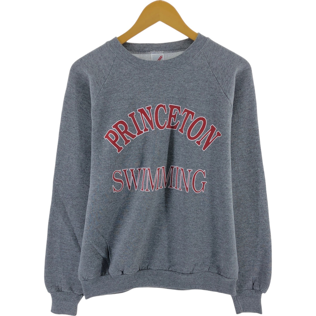 Vintage 80s-90'S Princeton University College Sweatshirt, Made in USA, Men's Size L polyester gray type Vintage Second Hand