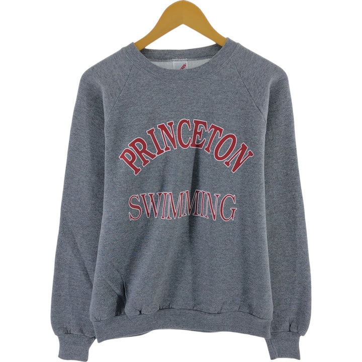 Vintage 80s-90'S Princeton University College Sweatshirt, Made in USA, Men's Size L polyester gray type Vintage Second Hand