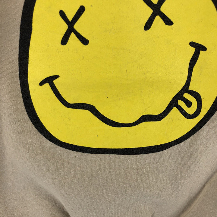 Gildan NIRVANA band sweatshirt, men's size S cotton Beige type Vintage Second Hand