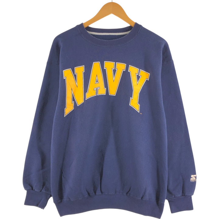 90'S Starter USNAVY sweatshirt, made in USA, men's size L, vintage /eaa468997