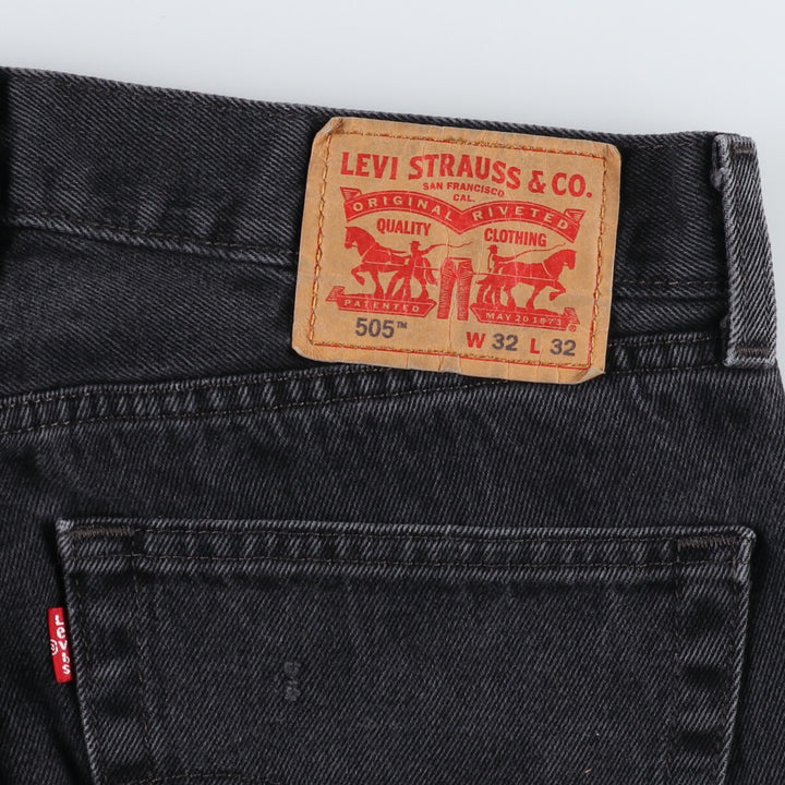 Levi's 505 Black Denim Tapered Denim Pants Men's W32 equivalent / eaa469055