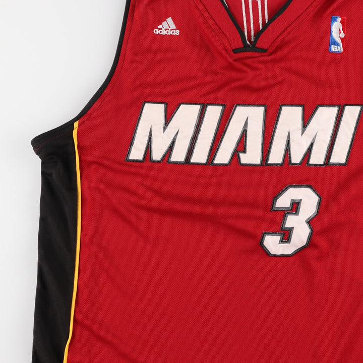 Adidas NBA MIAMI HEAT V-neck game shirt replica uniform men's M equivalent / eaa469128