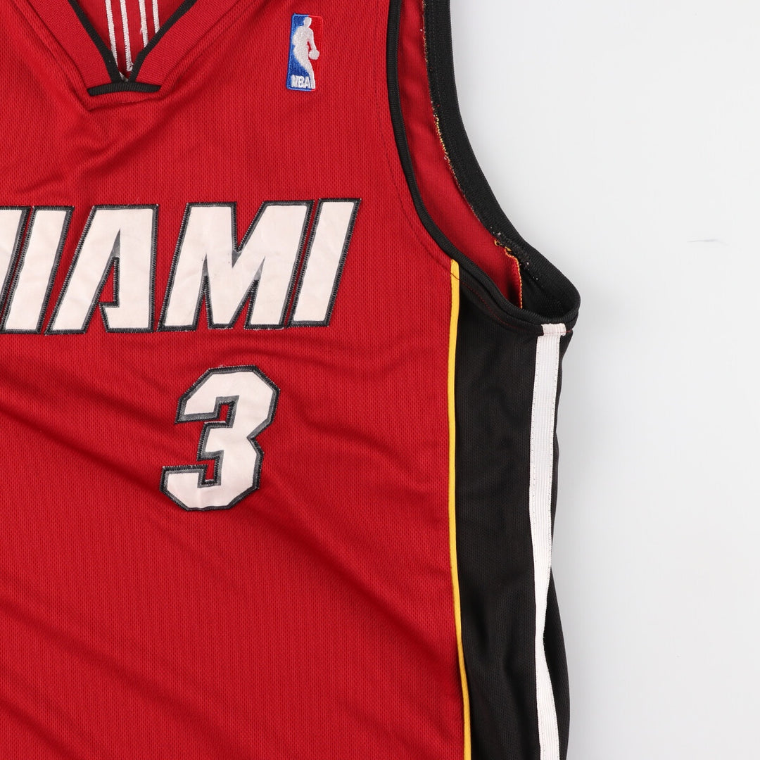 Adidas NBA MIAMI HEAT V-neck game shirt replica uniform men's M equivalent / eaa469128