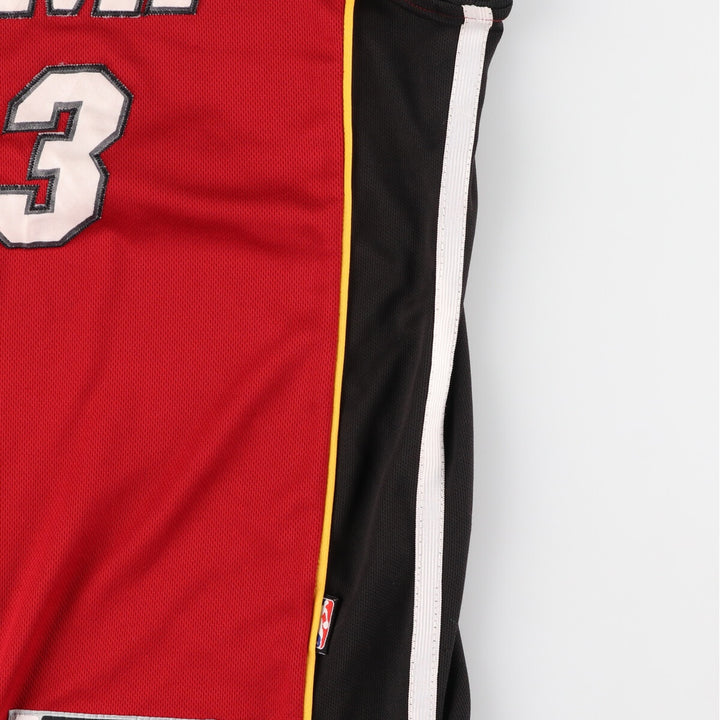 Adidas NBA MIAMI HEAT V-neck game shirt replica uniform men's M equivalent / eaa469128