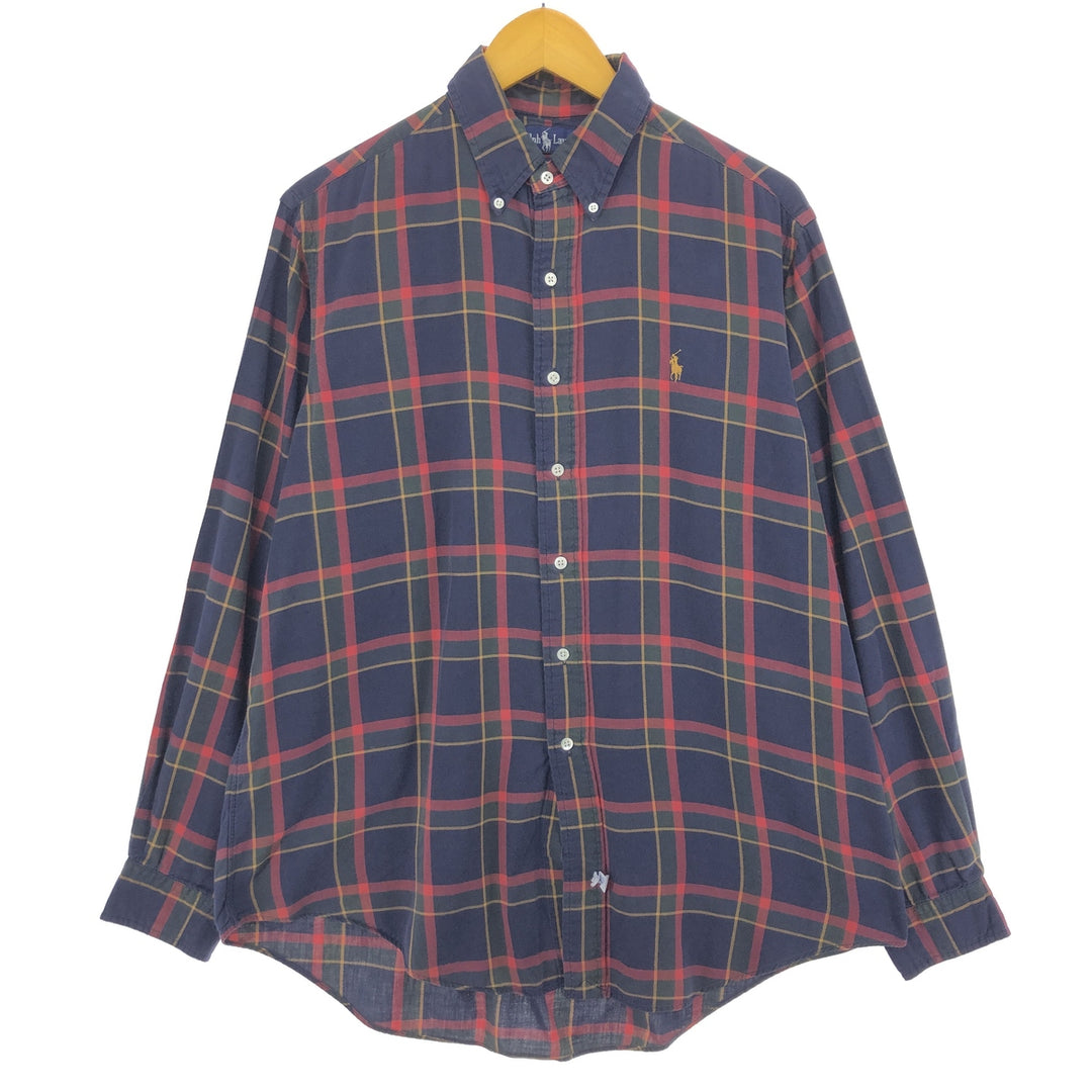 Ralph Lauren long sleeve button down check shirt, men's size L / eaa469132