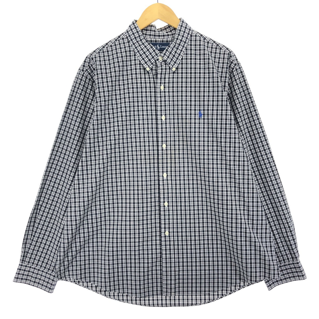Ralph Lauren CUSTOM FIT long sleeve button down check shirt men's XXL equivalent / eaa469135
