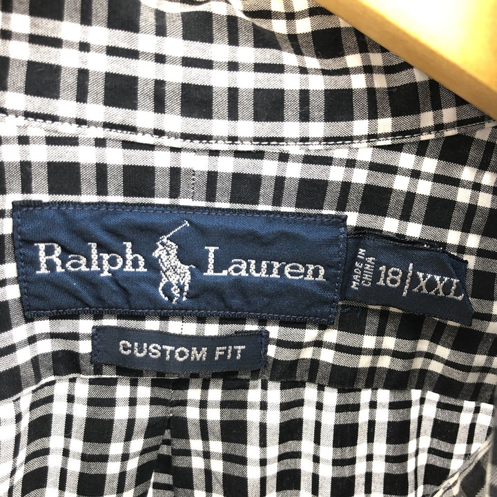 Ralph Lauren CUSTOM FIT long sleeve button down check shirt men's XXL equivalent / eaa469135