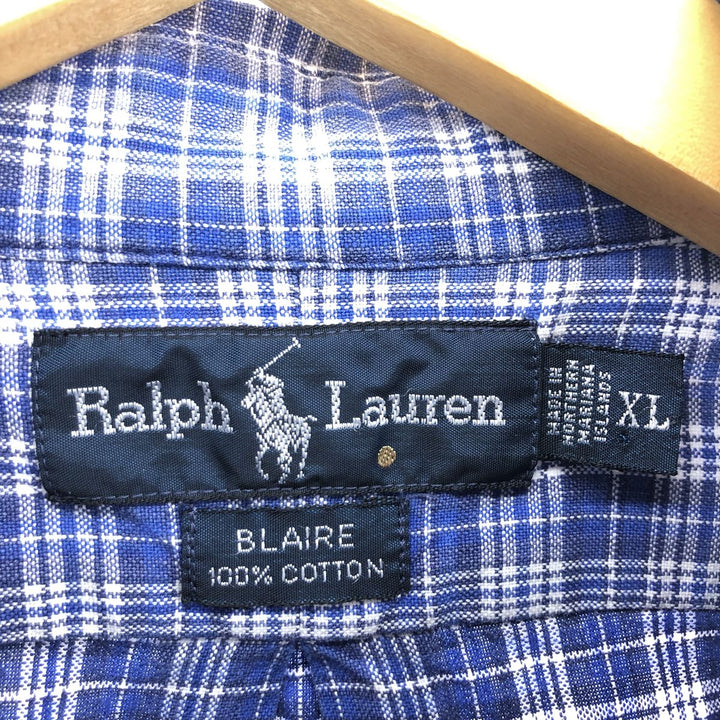 Ralph Lauren BLAKE long sleeve button down check shirt men's XL equivalent /eaa469138