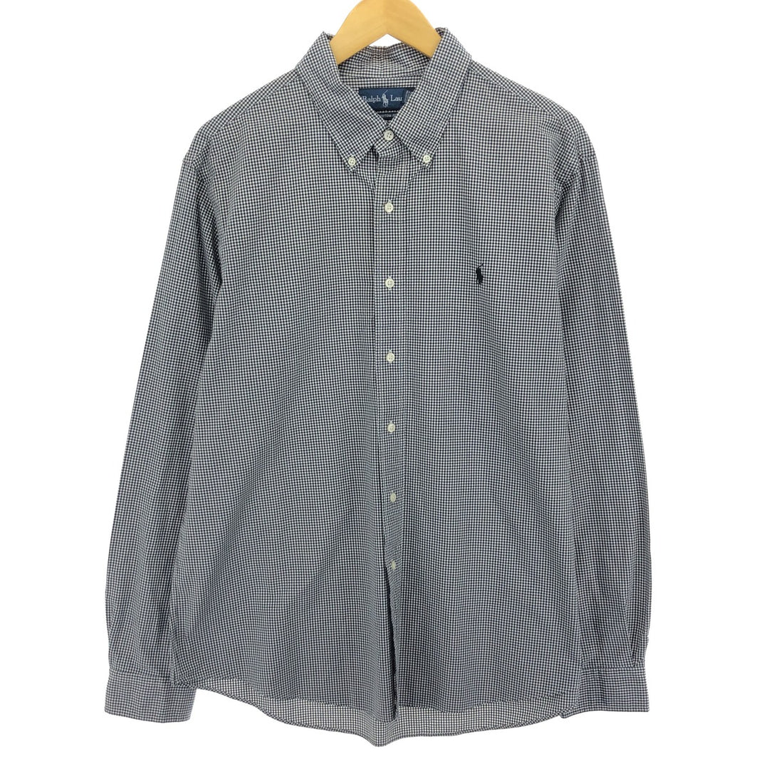 Ralph Lauren CUSTOM FIT Gingham Check Long Sleeve Button Down Check Shirt Men's XL /eaa469139
