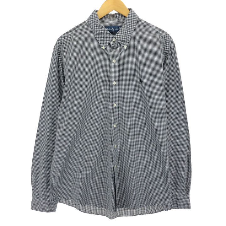 Ralph Lauren CUSTOM FIT Gingham Check Long Sleeve Button Down Check Shirt Men's XL /eaa469139