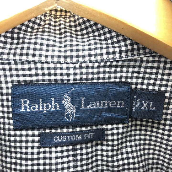 Ralph Lauren CUSTOM FIT Gingham Check Long Sleeve Button Down Check Shirt Men's XL /eaa469139