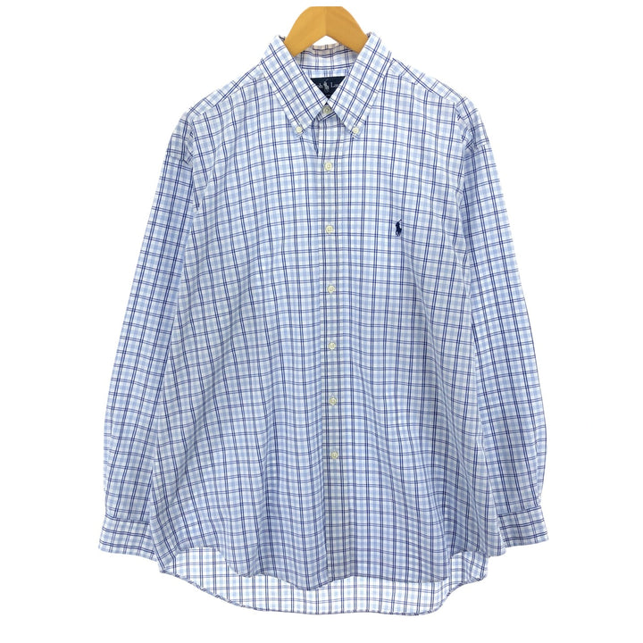 Ralph Lauren BLAKE long sleeve button down check shirt men's size L / eaa469145