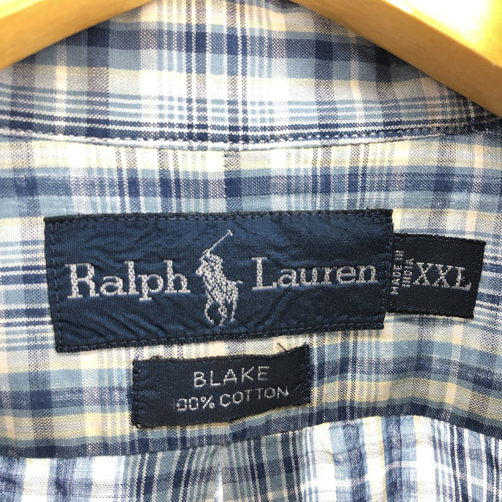 Ralph Lauren BLAKE long sleeve button down check shirt men's XXL equivalent / eaa469146