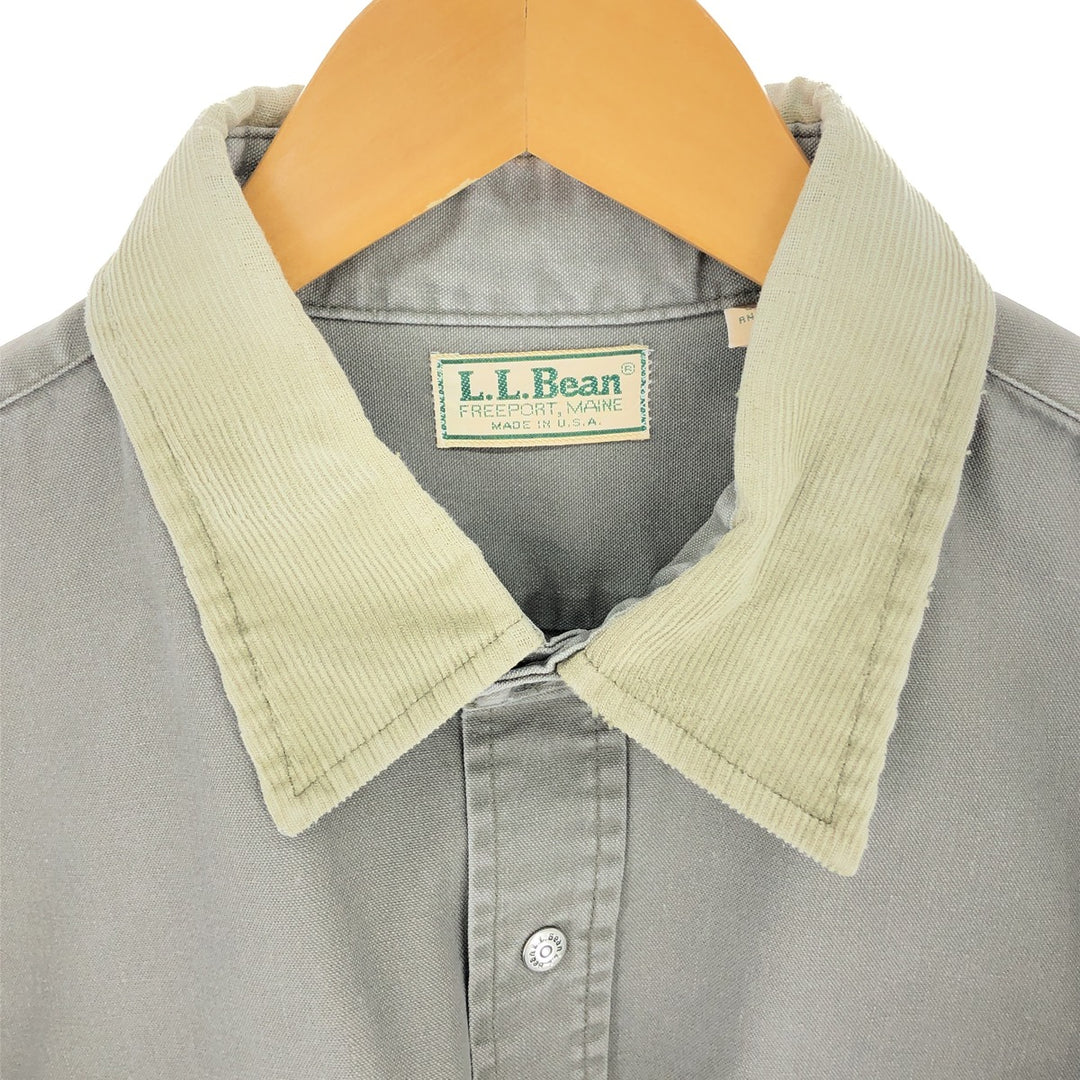 90'S LLBean Long Sleeve Cotton Shirt Made in USA Men's XL Vintage /eaa469169