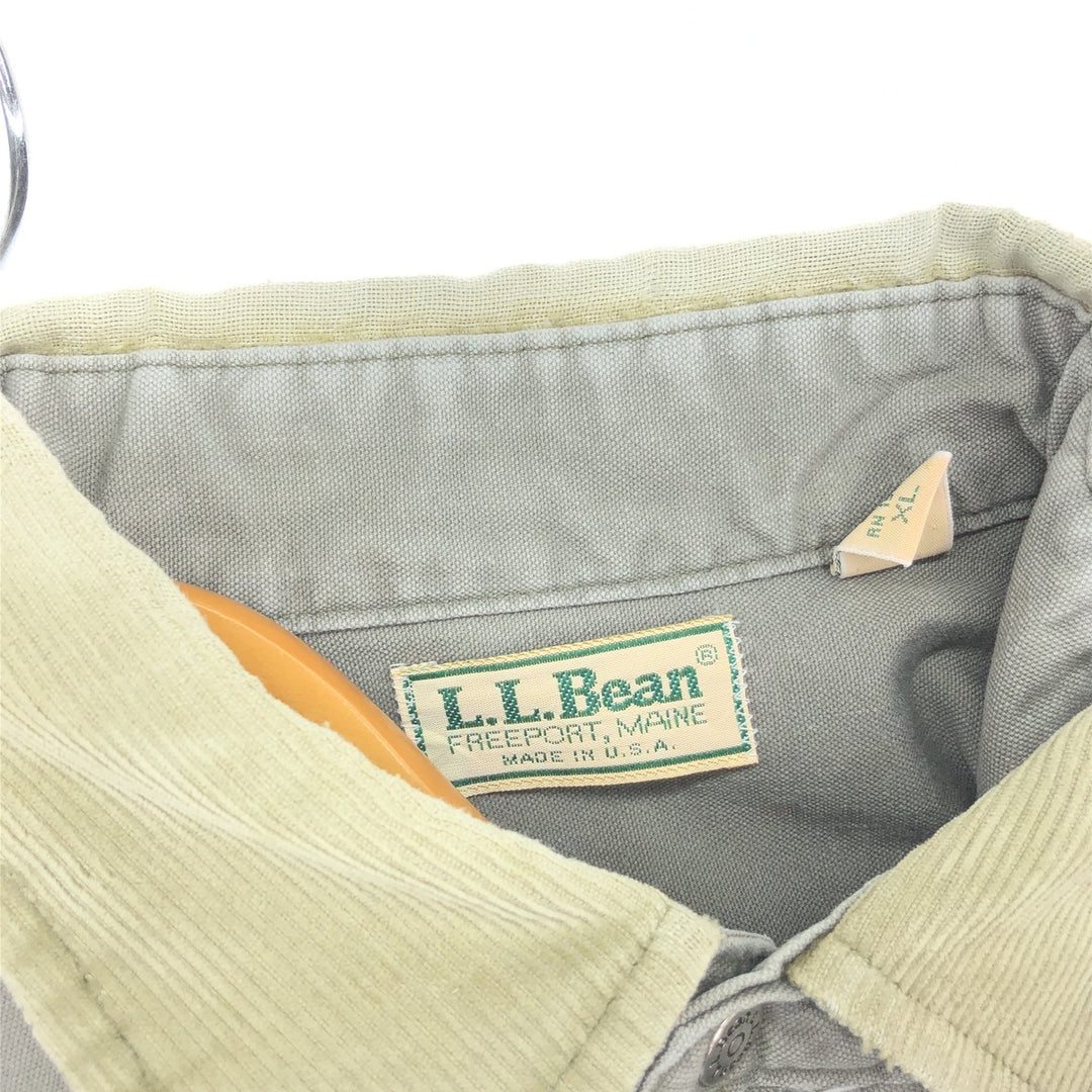 90'S LLBean Long Sleeve Cotton Shirt Made in USA Men's XL Vintage /eaa469169