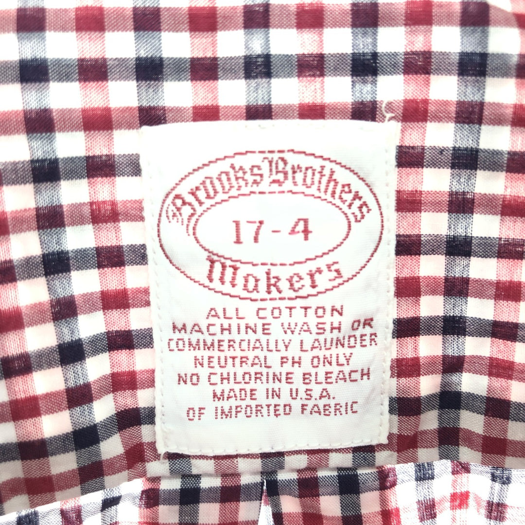 90'S Brooks Brothers MAKERS Long Sleeve Button Down Check Shirt Made in USA Men's XL Vintage /eaa469174