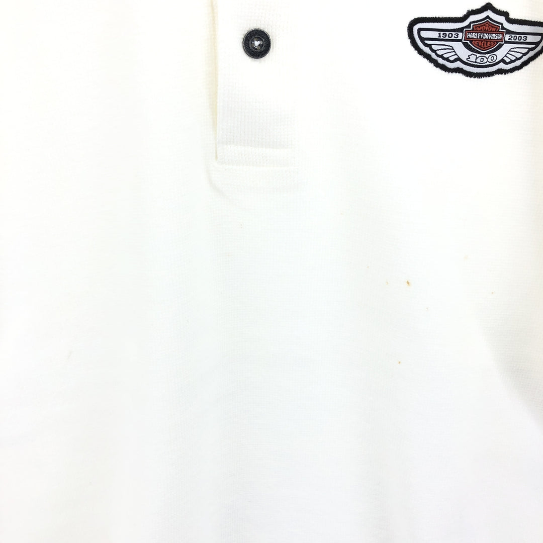 Harley-Davidson Short Sleeve Polo Shirt Made in USA Men's L /eaa469206