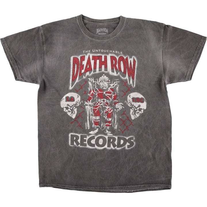 DEATH ROW RECORDS Glitter Print Rap T-Shirt Men's L Size /eaa469214