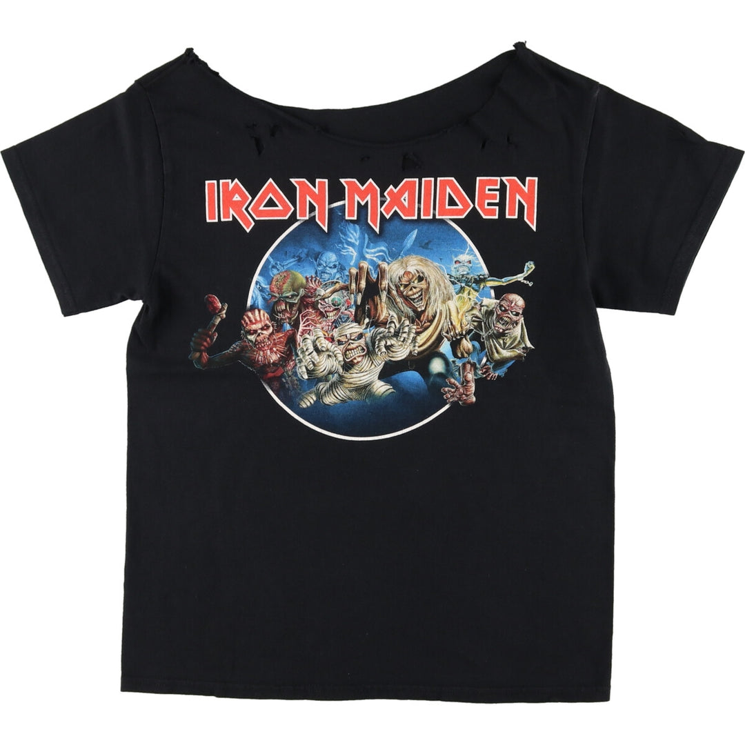 IRON MAIDEN Cut-off Band T-shirt, Men's M size / eaa469220