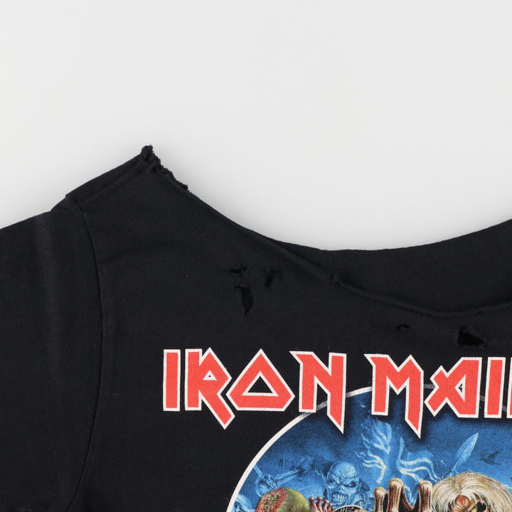 IRON MAIDEN Cut-off Band T-shirt, Men's M size / eaa469220