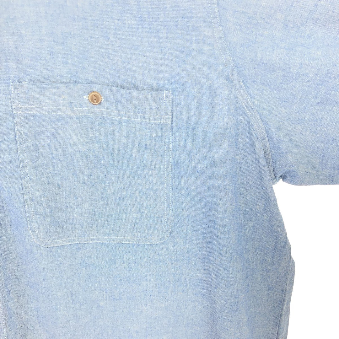 80'S Ralph Lauren CHAPS Soldier Tag Long Sleeve Button Down Chambray Shirt Men's XL Vintage /eaa469295