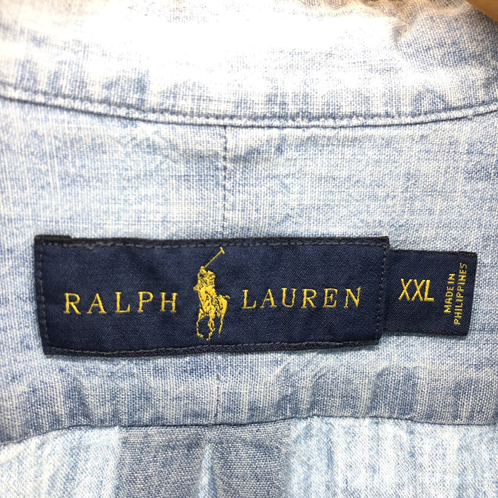 Ralph Lauren Long Sleeve Button Down Chambray Shirt Men's XXL / eaa469296