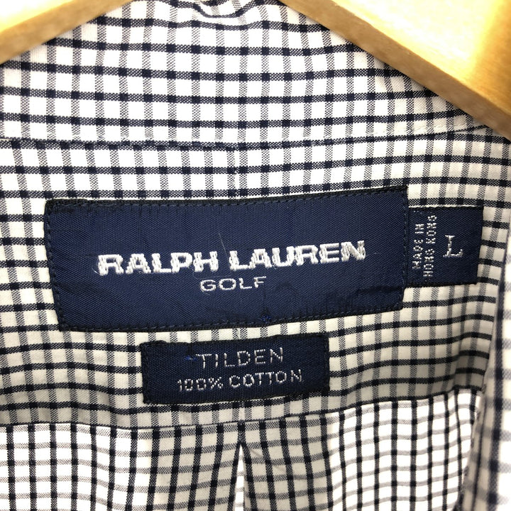 Ralph Lauren TILDEN Gingham Check Long Sleeve Button Down Check Shirt Men's L size / eaa469309