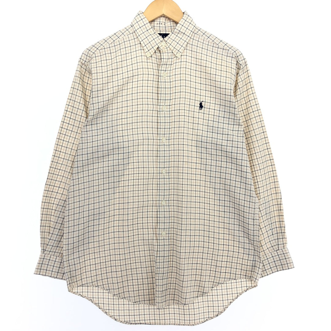 Ralph Lauren YARMOUTH Long Sleeve Button Down Check Shirt Men's M Size / eaa469314