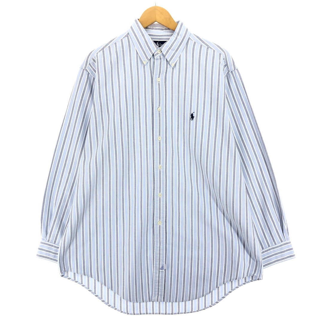 Ralph Lauren YARMOUTH Long Sleeve Button Down Striped Shirt Men's L Size / eaa469327