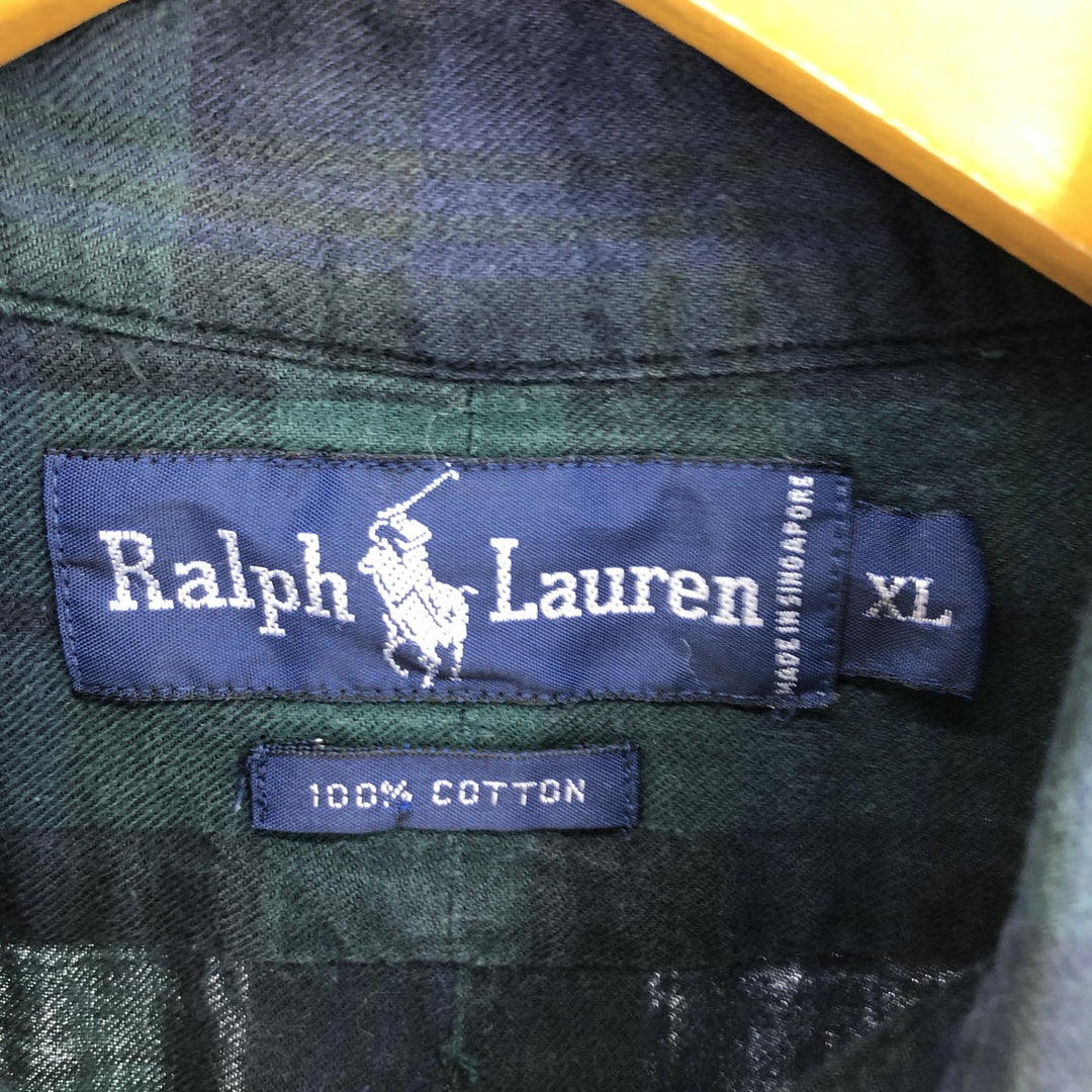 Ralph Lauren Blackwatch Check Long Sleeve Button-Down Check Shirt Men's XL / eaa469340