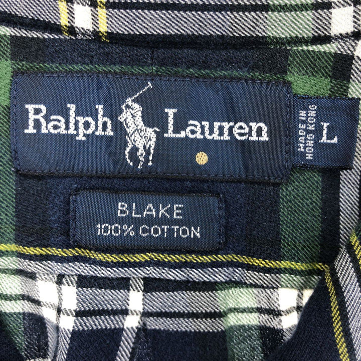 Ralph Lauren BLAKE long sleeve button down check shirt men's size L / eaa469358