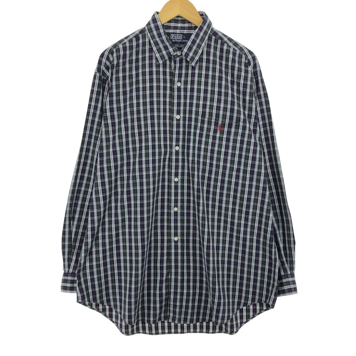 Ralph Lauren POLO by Ralph Lauren LOWELL SPORT long sleeve cotton check shirt, men's size L / eaa469360