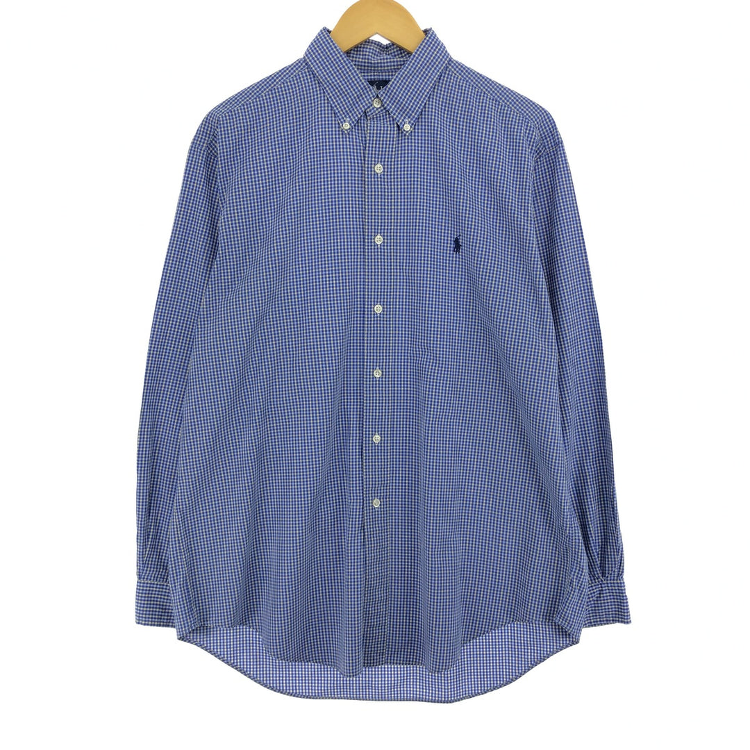 Ralph Lauren YARMOUTH Long Sleeve Button Down Check Shirt Men's L Size / eaa469364