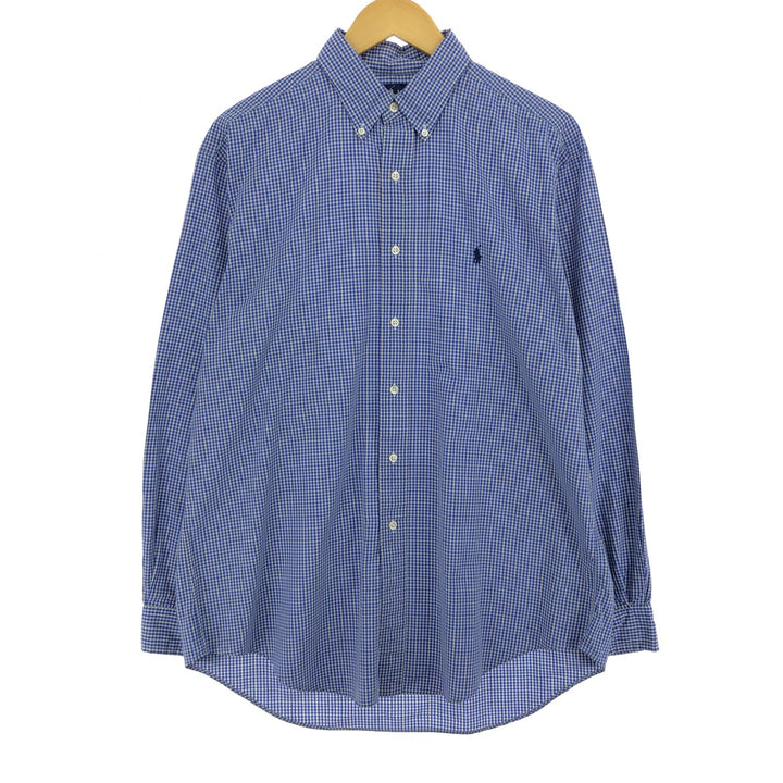 Ralph Lauren YARMOUTH Long Sleeve Button Down Check Shirt Men's L Size / eaa469364