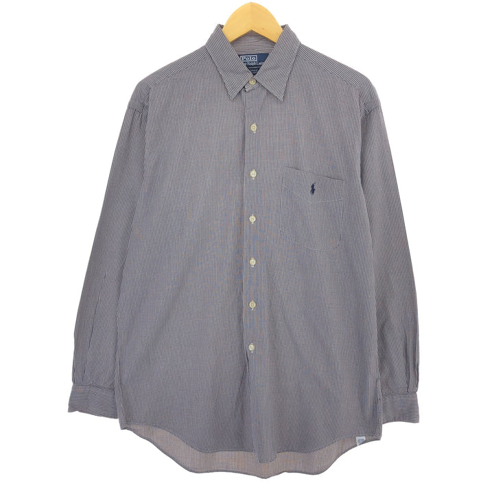 Ralph Lauren POLO by Ralph Lauren CRANE Long Sleeve Cotton Check Shirt Men's M Size / eaa469460